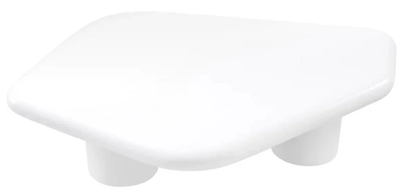 Casa Padrino Luxus Fiberglas Couchtisch Hochglanz Weiß 160 x 118 x H. 33 cm - Fiberglas Wohnzimmertisch - Wohnzimmer Möbel - Hotel Möbel - Luxus Möbel - Fiberglas Möbel