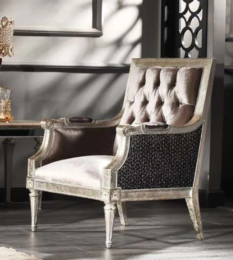 Casa Padrino Luxus Barock Samt Sessel Rosa / Schwarz / Antik Silber 73 x 73 x H. 110 cm - Barock Wohnzimmer Möbel