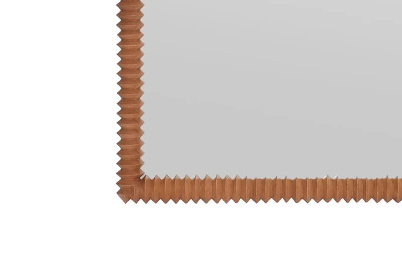 Casa Padrino Luxus Wandspiegel Braun 80 x 4 x H. 180 cm - Großer Wandspiegel Kiko XL mit Rahmen aus Mindi-Holz im Amber Finish - Luxus Deko Accessoires