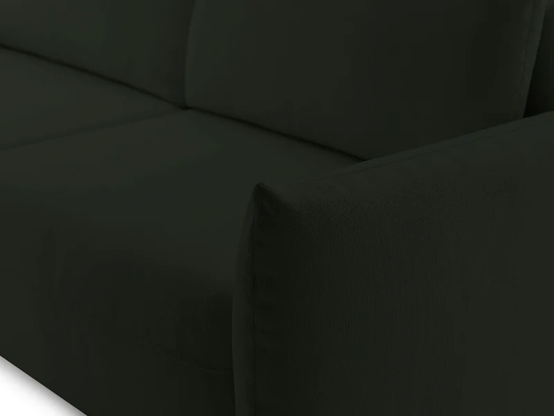 Dreisitziges ausklappbares Sofa Theolla mit Stauraum, grün Chenille