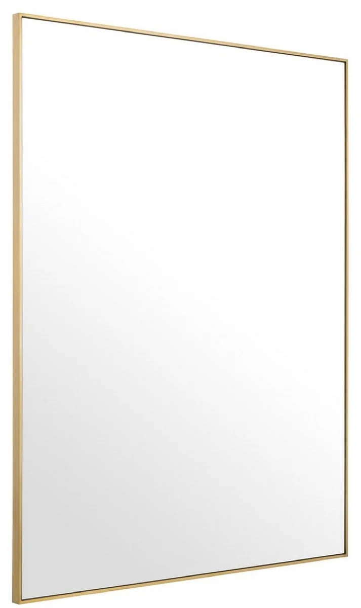Casa Padrino Luxus Spiegel / Wandspiegel Messingfarben 180 x H. 140 cm - Garderobenspiegel - Wohnzimmer Spiegel - Luxus Qualität