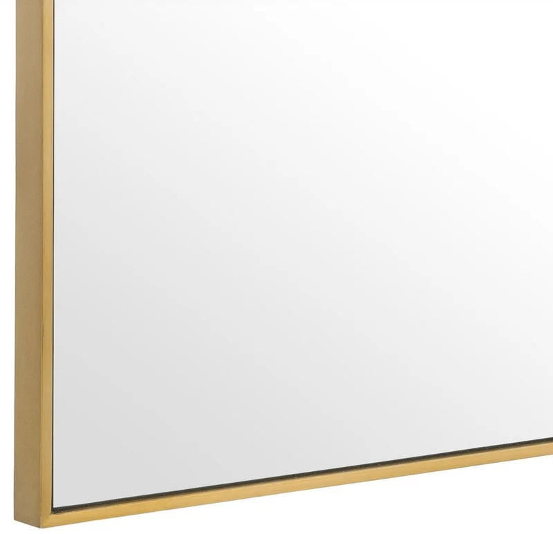 Casa Padrino Luxus Spiegel / Wandspiegel Messingfarben 180 x H. 140 cm - Garderobenspiegel - Wohnzimmer Spiegel - Luxus Qualität
