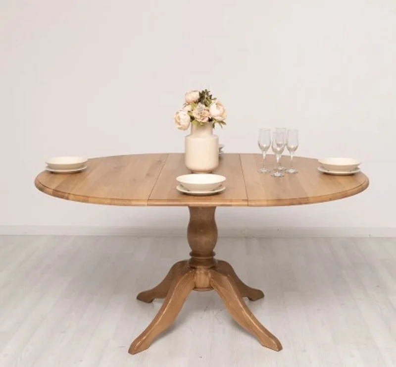 Casa Padrino Esstisch im Landhausstil mit Eichenholzplatte, 120 x 120 x 78 cm