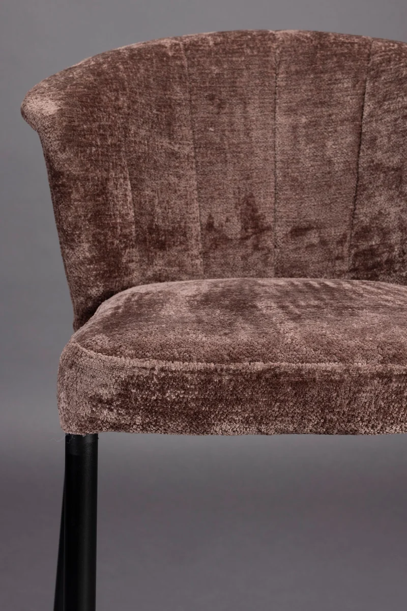 Barhocker Georgia im 2er-Set, Lila mit Samtbezug von Dutchbone