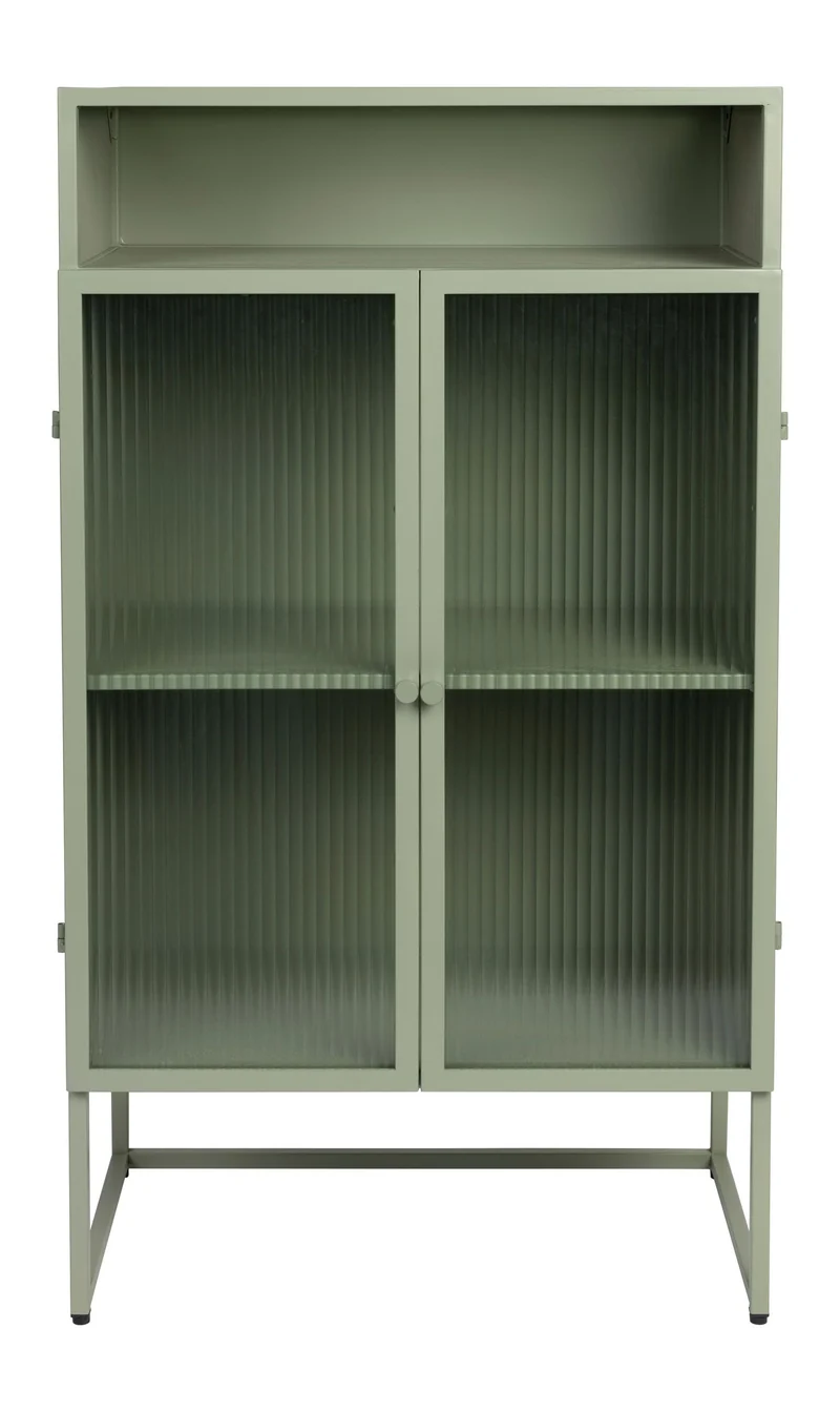 Schrank Herbe Large aus MDF in Grün fürs Wohnzimmer, 105 cm hoch