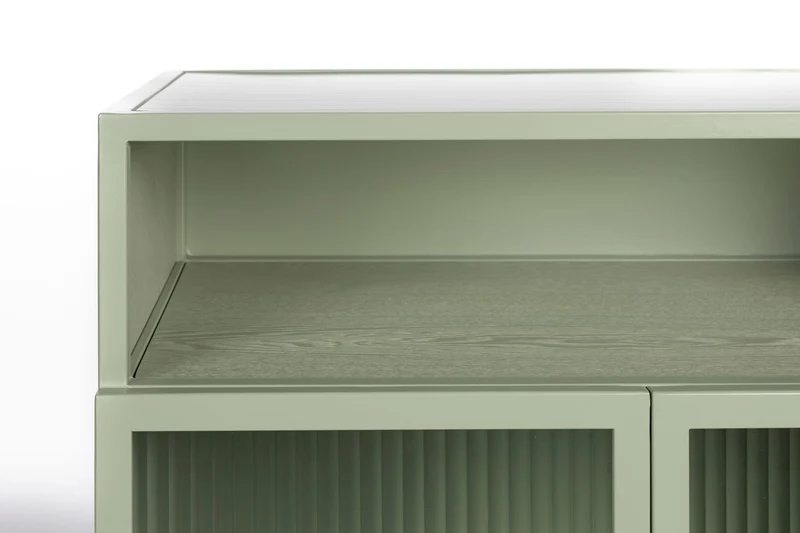 Schrank Herbe Large aus MDF in Grün fürs Wohnzimmer, 105 cm hoch