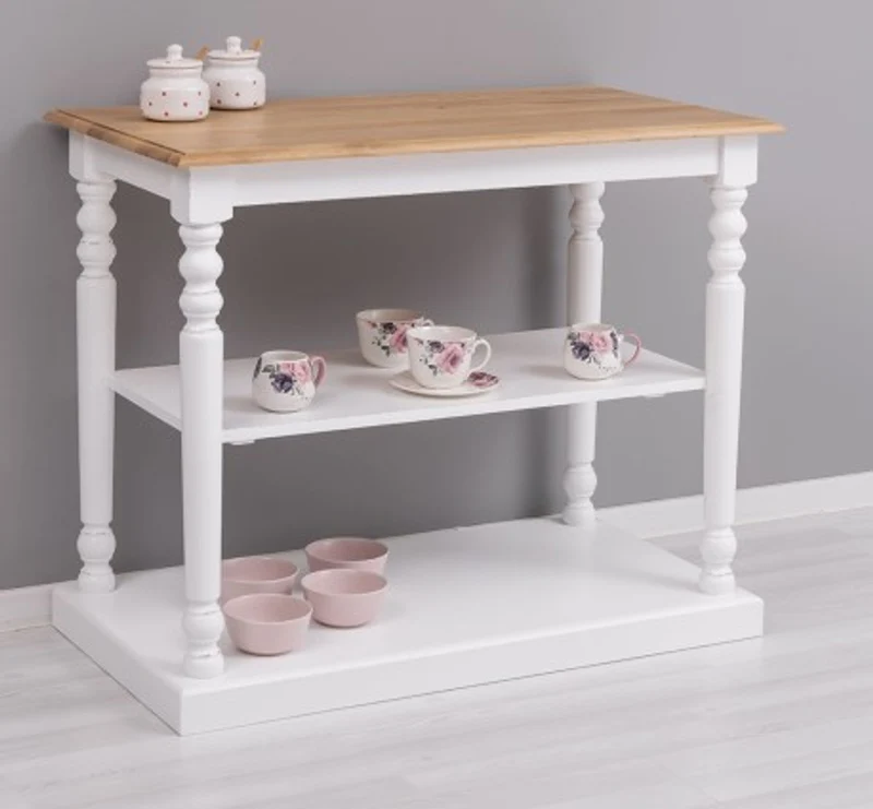 Casa Padrino Esstisch im Landhausstil mit Eichenholzplatte, 110 x 60 x 89 cm