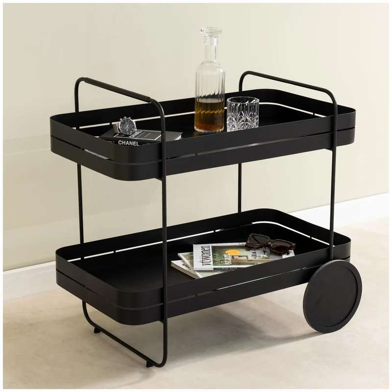 Gin & Trolley: Moderner Stahl-Servierwagen, in vier Farben von Spinder