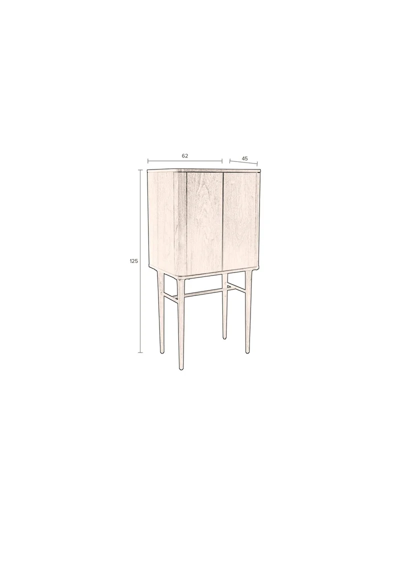 Schrank Morrison mit Walnussfurnier und Massivholz von Dutchbone