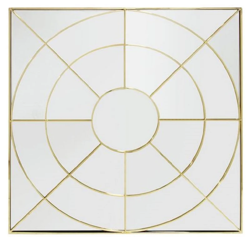 Casa Padrino Luxus Wandspiegel Gold 102 x H. 102 cm - Edelstahl Spiegel - Luxus Möbel