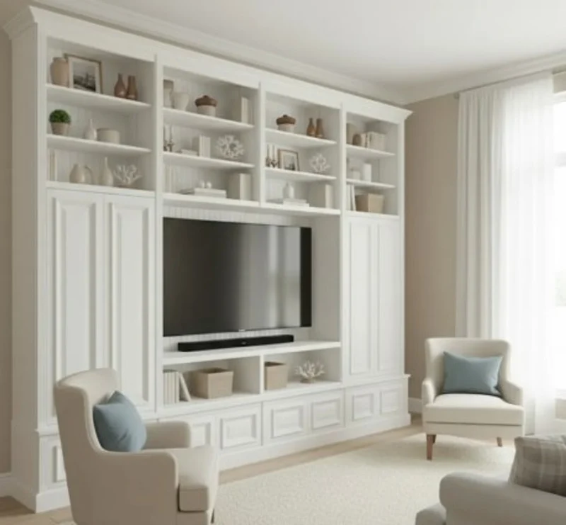 Casa Padrino TV Schrank im Landhausstil, 396 x 50 x 280 cm