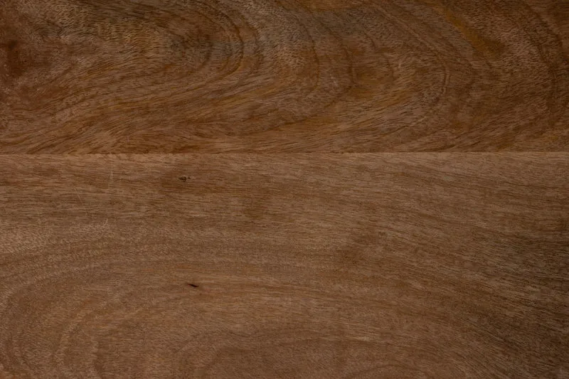 Beistelltisch Cath aus massivem Mangoholz mit Walnuss-Finish, rund