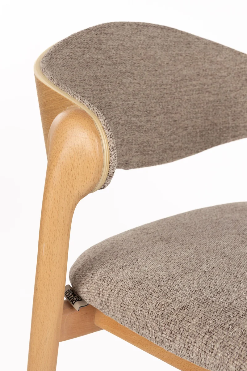 Barhocker Babington im 2er-Set, Naturfarben mit Buchenholzgestell