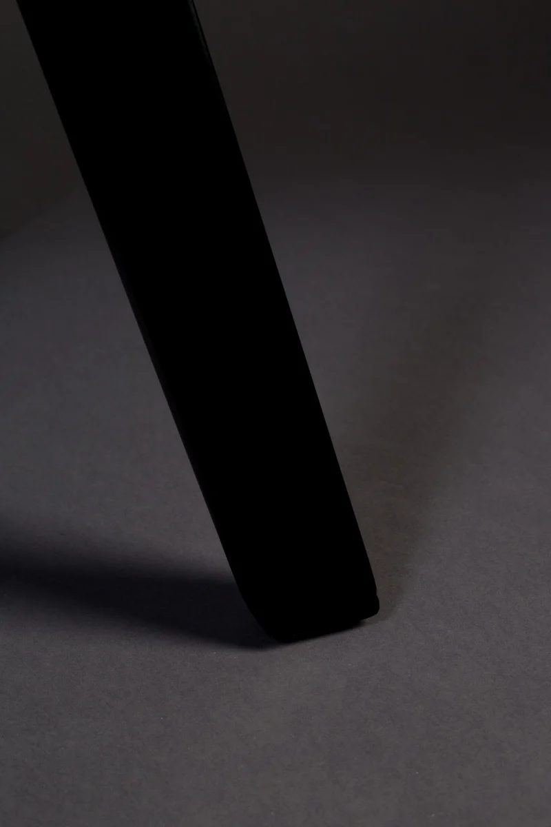 Esszimmerstuhl Blackwood in Schwarz mit PU-Leder-Sitz, Metallgestell