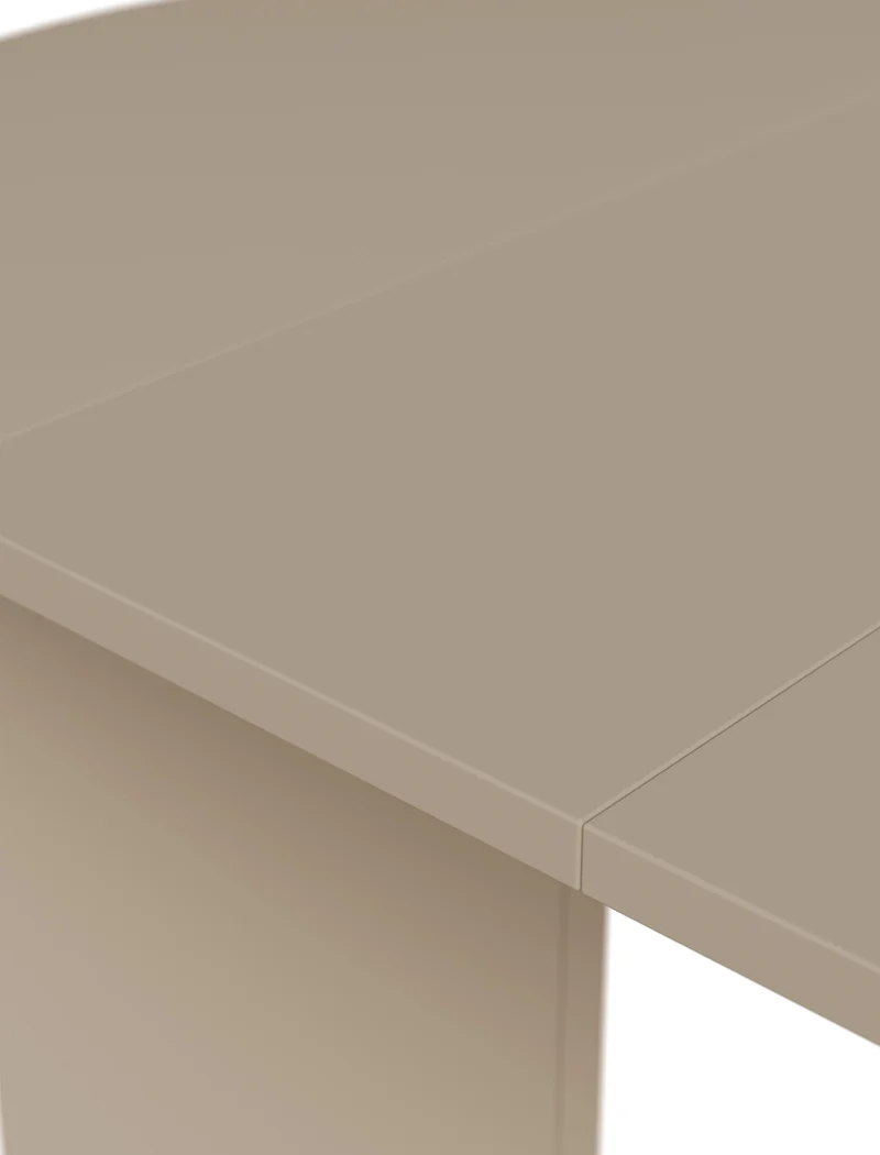 Ausziehbarer Esstisch Ovo rund 110-190x110 cm Cappuccino