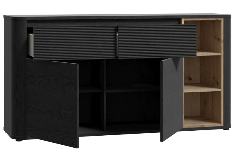 Sideboard BREATHTAKER 2 Türen 2 Schubladen in drei Farben, von Forte