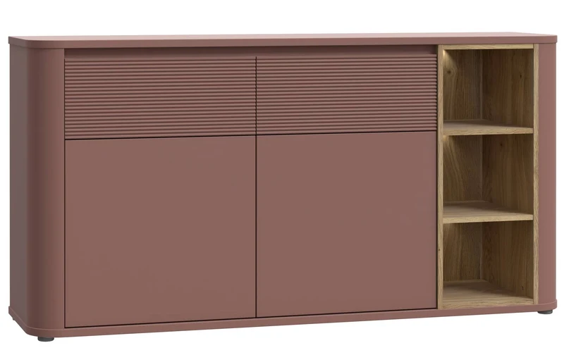 Sideboard BREATHTAKER 2 Türen 2 Schubladen in drei Farben, von Forte