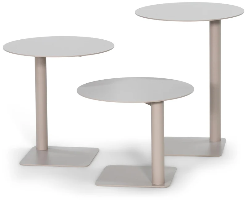 Spinder SUNNY 40 Beistelltisch Modern Stahl rund in Schwarz oder Taupe