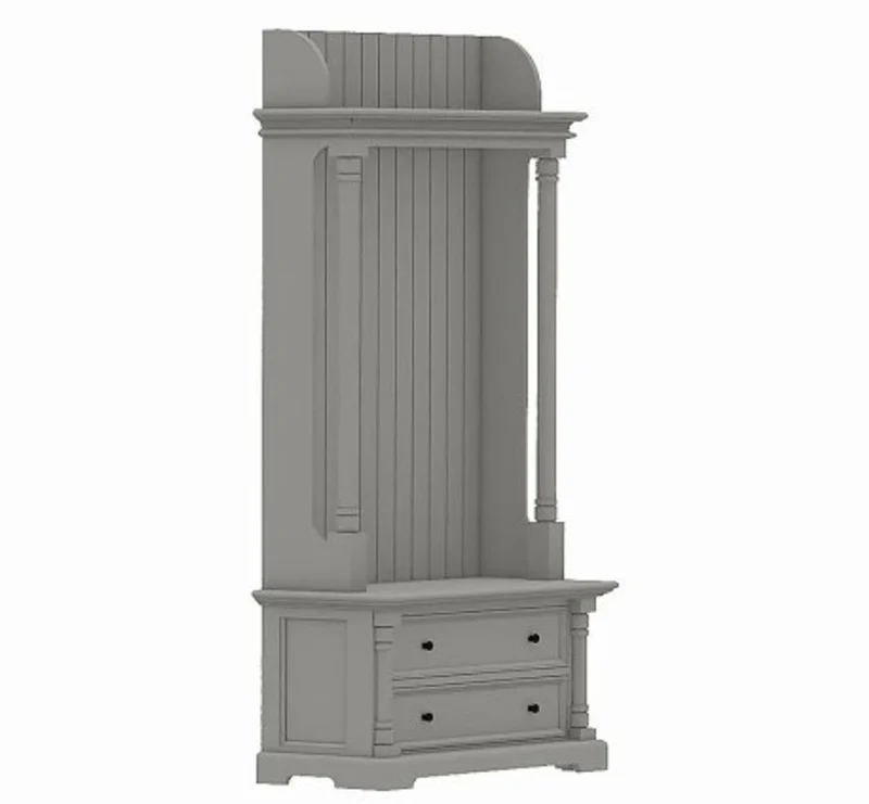 Casa Padrino Garderobe im Landhausstil, 100 x 42 x 190 cm