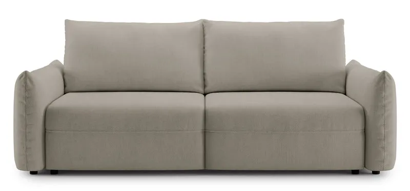 Dreisitziges ausklappbares Sofa Theolla mit Stauraum, beige Chenille