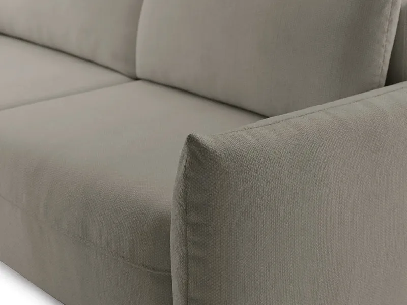 Dreisitziges ausklappbares Sofa Theolla mit Stauraum, beige Chenille