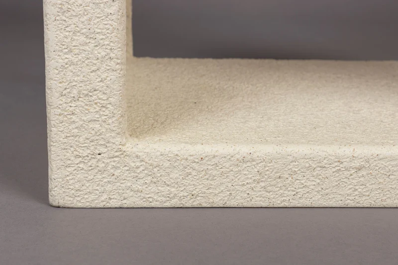 Beistelltisch Veda von Dutchbone aus recyceltem Marmor in Beige