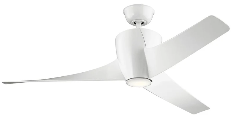 Casa Padrino Luxus Deckenventilator Weiß 142 x H. 41 cm - Moderner dimmbarer Ventilator mit LED Beleuchtung und Fernbedienung - Luxus Accessoires