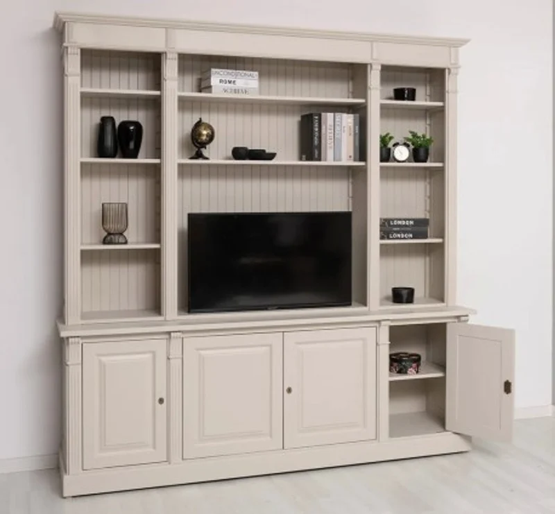 Casa Padrino TV Schrank im Landhausstil, 223 x 51 x 228 cm