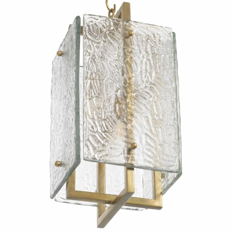 Casa Padrino Luxus Hängeleuchte Vintage Messing H. 54,5 cm - Luxus Pendelleuchte - Luxus Leuchten