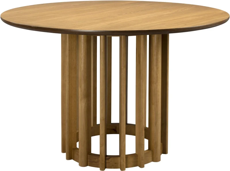 Esstisch BARLET Rund Ø 120 cm Eichenfurnierplatte von DutchBone