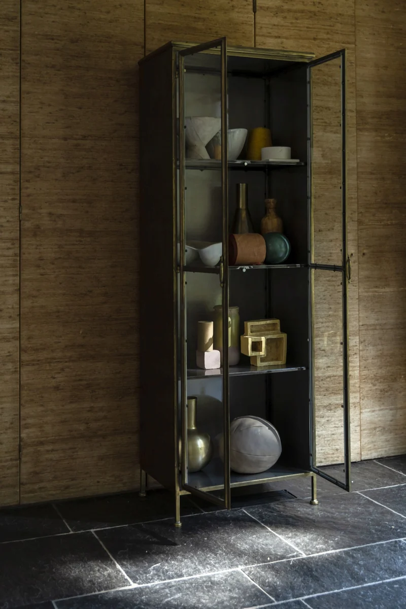 Vitrine Schrank GERTLUSH Vintage-Vitrine Metall, DutchBone