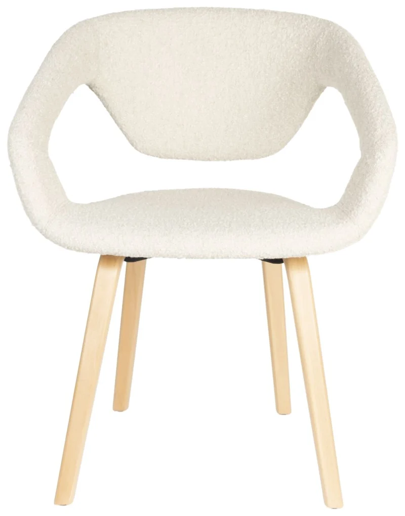 Stuhl Esszimmerstuhl FLEXBACK Bouclé Beige von Zuiver