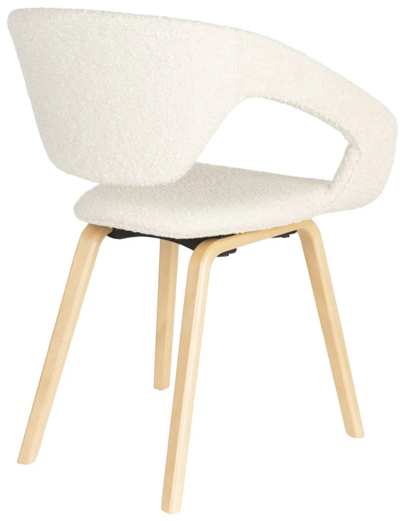 Stuhl Esszimmerstuhl FLEXBACK Bouclé Beige von Zuiver