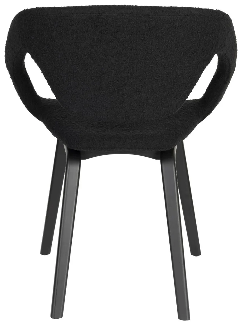 Stuhl Esszimmerstuhl FLEXBACK Bouclé Schwarz von Zuiver