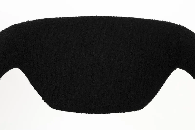 Stuhl Esszimmerstuhl FLEXBACK Bouclé Schwarz von Zuiver