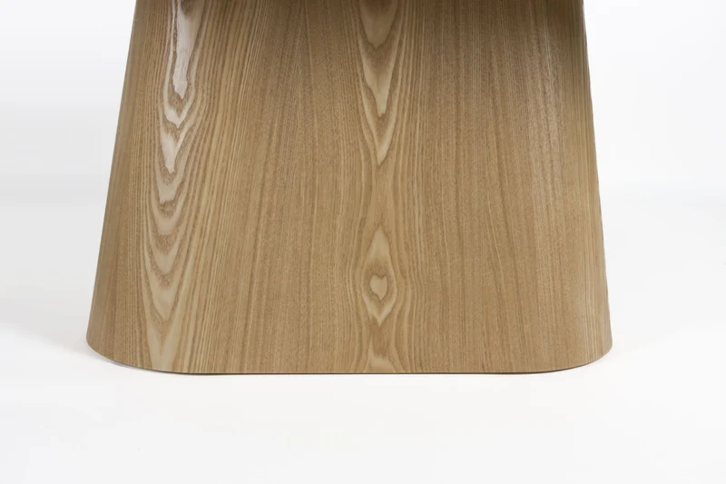 Esstisch ALMIRA Oval 200 x 90 Eiche Furnier Platte in Marmoroptik