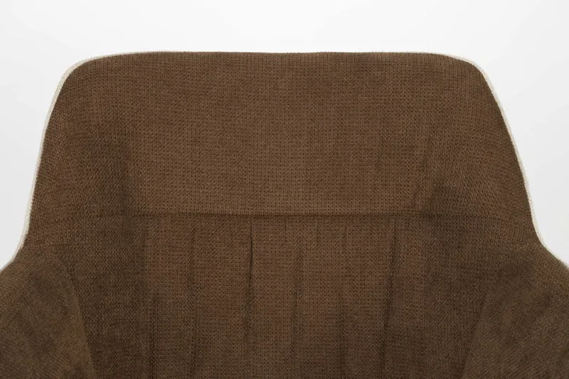 Stuhl Armlehnstuhl Esszimmerstuhl DALEY in der Farbe Beige/Braun