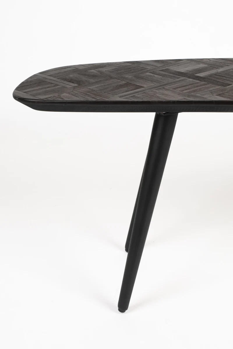 Beistelltisch Couchtisch WEBSTER aus recyceltem Teakholzfurnier