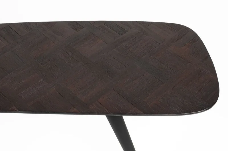 Beistelltisch Couchtisch WEBSTER aus recyceltem Teakholzfurnier