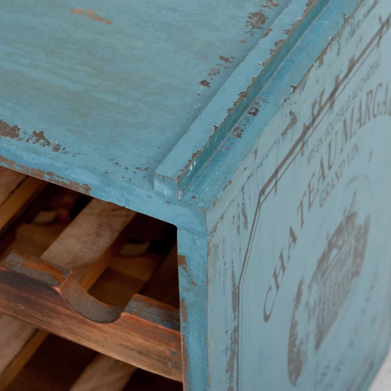 Flaschenbox SURAT Blue Fregata ca. H40cm Weinregal