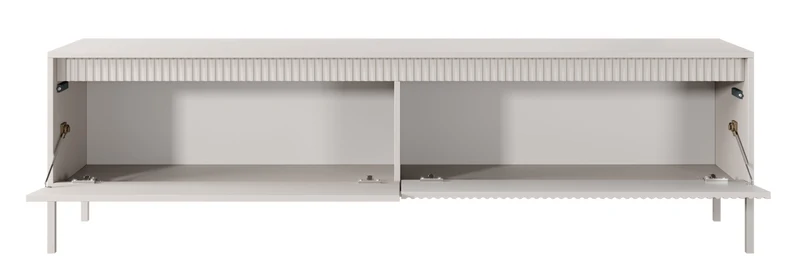 Falsetto TV-Schrank mit zwei Türen und geriffelter Front, 187 cm, beige