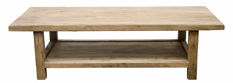 Casa Padrino Landhausstil Couchtisch Naturfarben 160 x 60 x H. 45 cm - Wohnzimmermöbel im Landhausstil