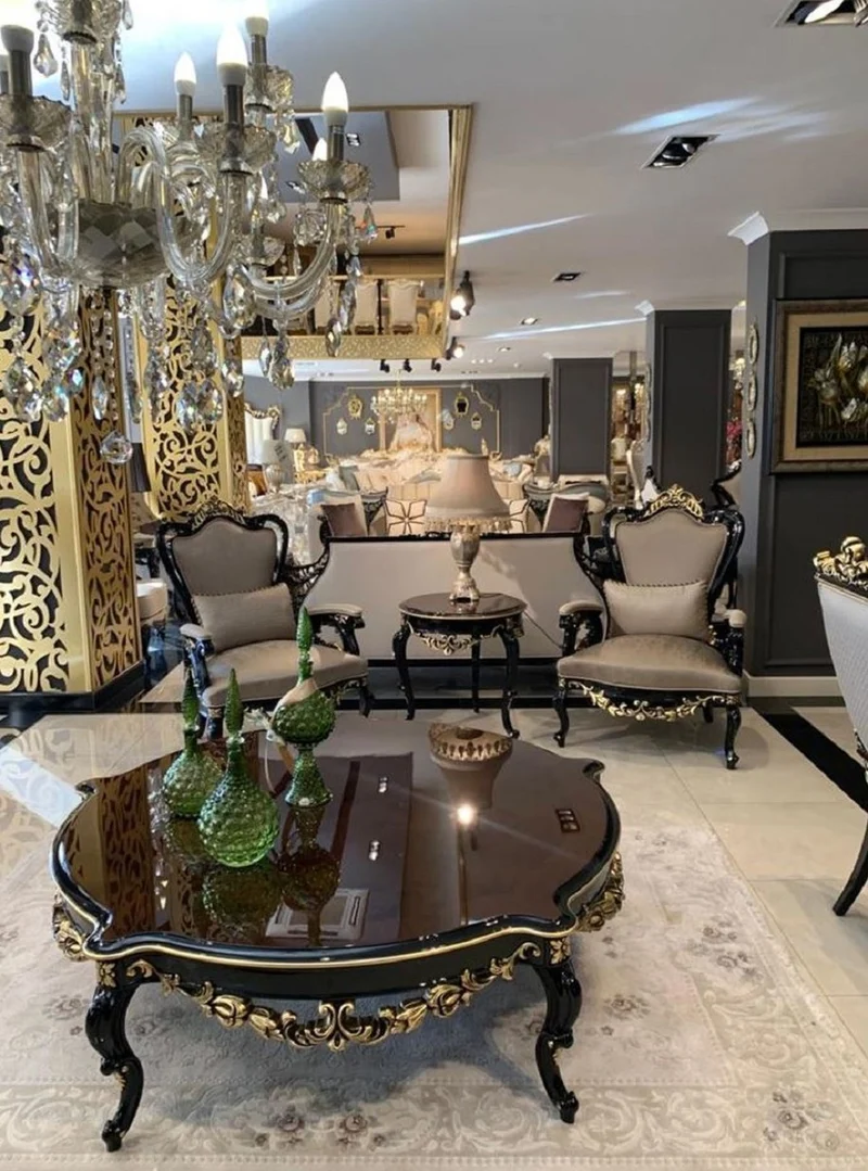 Casa Padrino Luxus Barock Sessel Silber / Schwarz / Gold - Handgefertigter Wohnzimmer Sessel mit gepolsterten Armlehnen - Barock Wohnzimmer Möbel - Edel & Prunkvoll