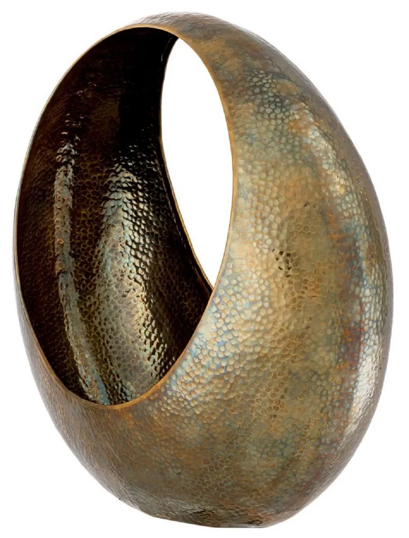 Casa Padrino Luxus Weinkühler Vintage Messing 40,5 x 17 x H. 38 cm - Champagnerkühler - Sektkühler - Gastronomie Accessoires - Restaurant Accessoires - Hotel Accessoires