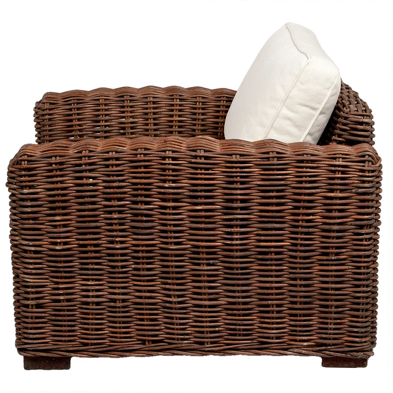 Lounge Sessel LIVING Natural Brown 90cm Rattan