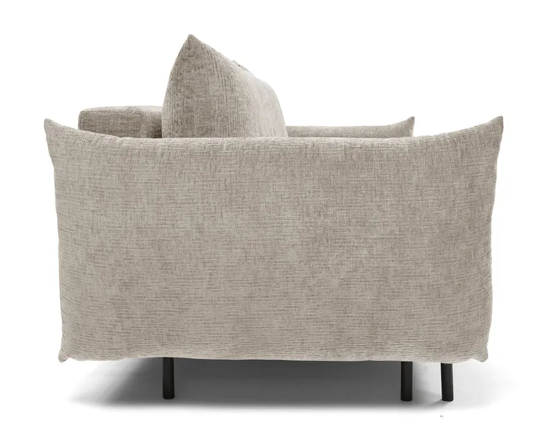 Dreisitziges ausklappbares Sofa Candeiro mit Stauraum, beige Chenille