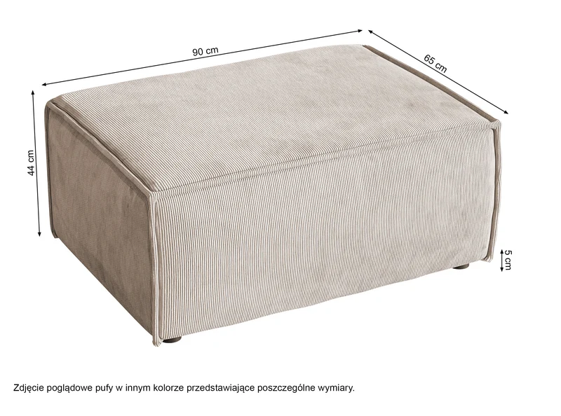 Sitzhocker Copertino 65x90 cm Sand Cord