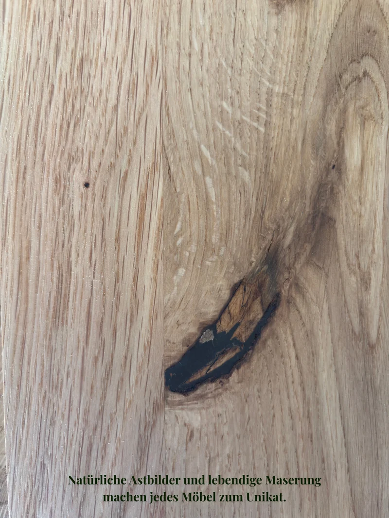 Lowboard Eiche Rustikal - Natur geölt 180cm mit Wandaufhängung
