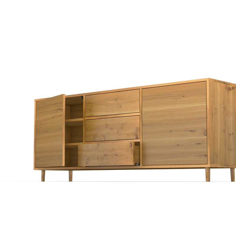 Sideboard Eiche Rustikal - Natur geölt 180cm