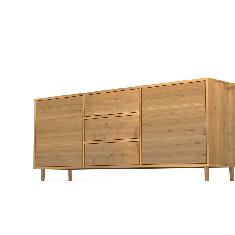 Sideboard Eiche Rustikal - Natur geölt 180cm